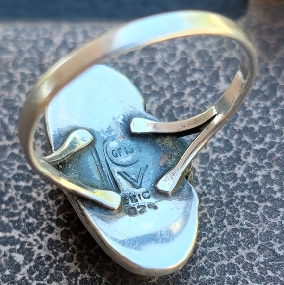 Artisan 925 sterling silver tiger's eye handcrafted ring size 6.5 - Picture 4 of 17